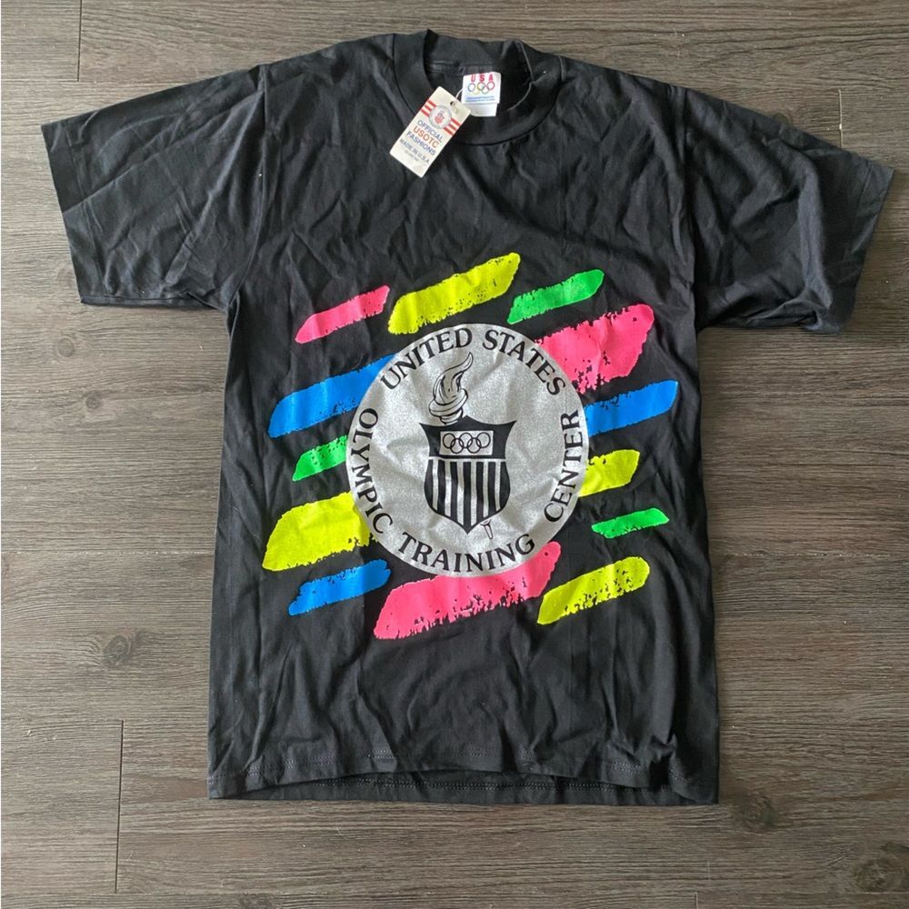 VTG Olympics Shirt Deadstock NWT 80s 90s Medium Splash Training Center DS